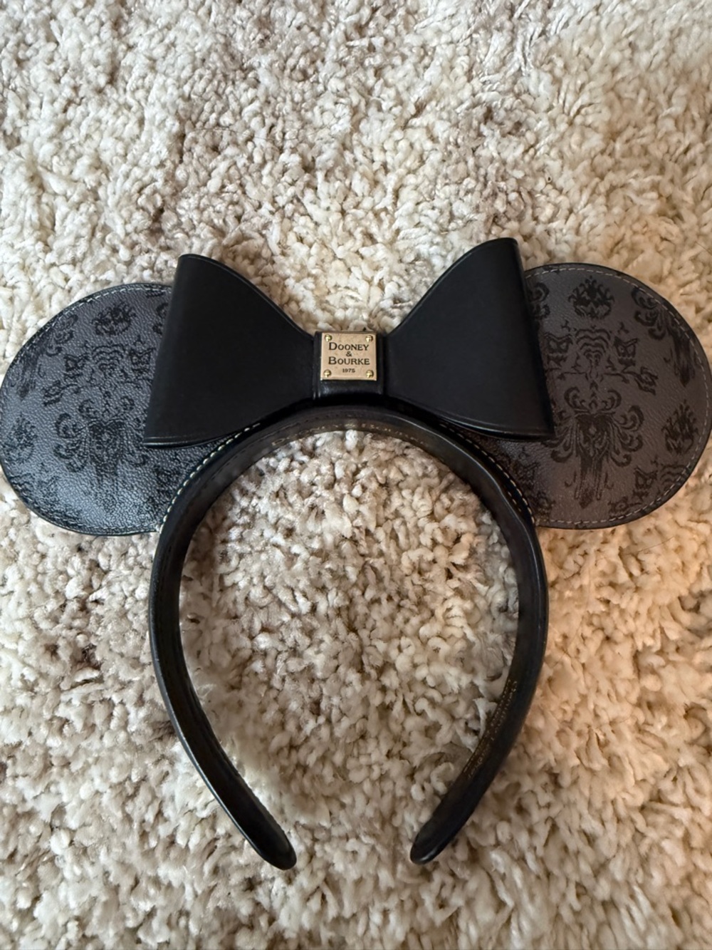Dooney & Bourke Black Minnie Ear Headband with Bow - Haunted Mansion